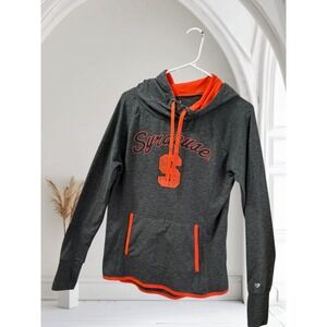 Syracuse Orange Colosseum Hoodie‎ Thumb Hole Gray/Orange Womens Medium